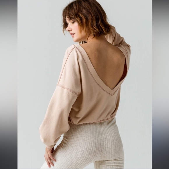 Free people Light peach/Beige Open-Back Sweater - Picture 1 of 7